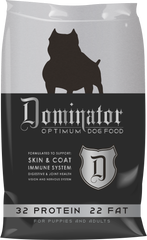 Dominator 50LB, 32/22 Optimum Dog Food Skin and Coat Puppies and Adults