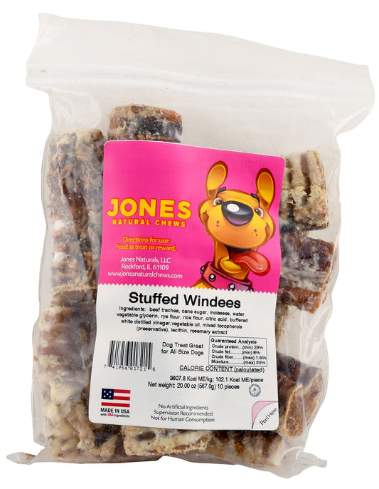 Stuffed Windees, Chick N Rice Flavor filled Beef Trachea, 10 pack