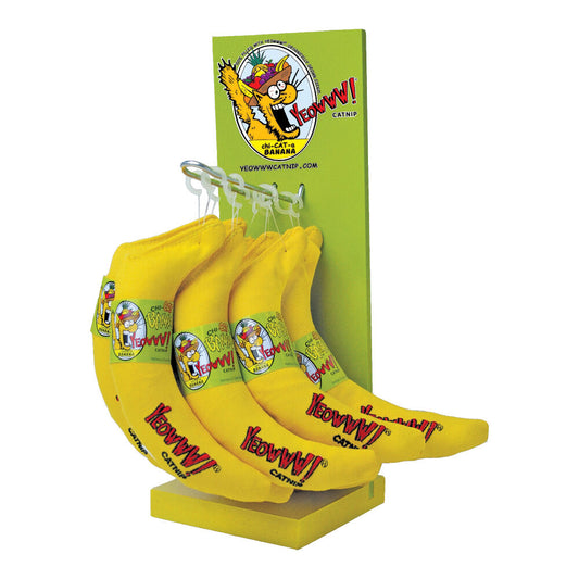 Yeowww! Banana Catnip Cat Toy Yellow 7 in