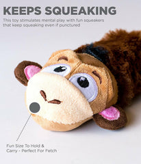 Petstages Stuffing Free Lil Squeak Dog Toy Monkey Mini