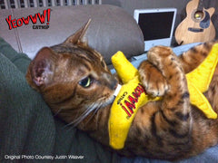 Yeowww! Banana Catnip Cat Toy Yellow 7 in