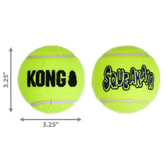 KONG - Squeakair® Balls - Dog Toy Premium Squeak Tennis Balls, Gentle on Teeth - for Small Dogs (3 Pack)