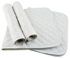 Cotton Quilted Leg Wraps, set of 4, White Size: 14 in