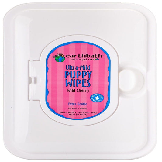 Earthbath Grooming Wipes Puppy Cherry Essence Resealable Soft Pack 100ct