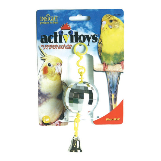 JW Pet ActiviToy Disco Ball Bird Toy Multi-Color 1ea/SM/MD