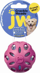 JW Crackle Heads Crackle Ball Dog Toy Small