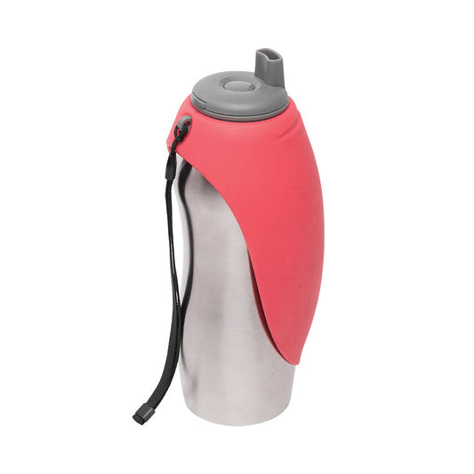 Messy Mutts Dog Travel Water Bottle Bowl Red Default Title