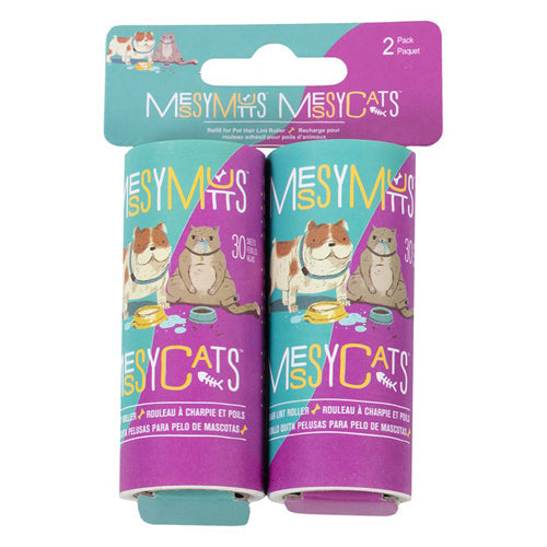 Mess Dog-Cat Lint Rlrs Rplcmnt 2Pk Messy Mutts 12 Ea Per Cas