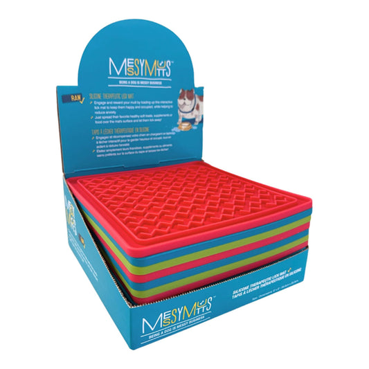 Messy Mutts Dog Silicone Interactive Feeder Counter Display - 12 Pieces