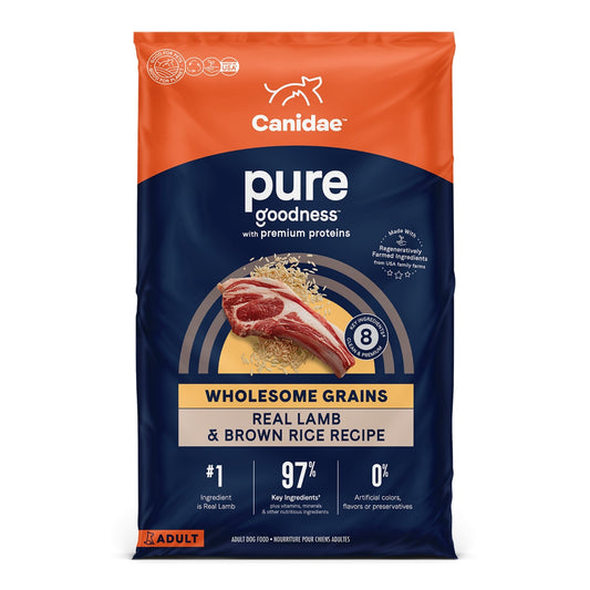 Pure Dog Food with Wholesome Grains Lamb/Brown Rice 22 Lb