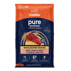 CANIDAE PURE Farm To Bowl w/Wholesome Grains Dry Dog Food Beef Barley, 1ea/4 lb