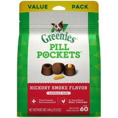 GREENIES PILL POCKETS Treats Hickory Smoke Flavor Capsule Size 15.8oz