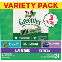 GREENIES 3-Flavor Variety Pack Dental Treats Large 36oz
