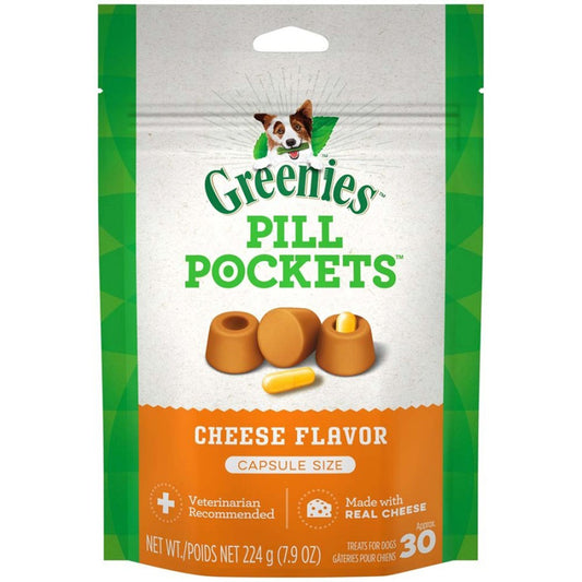 GREENIES PILL POCKETS Treats Cheese Flavor Capsule Size 7.9oz