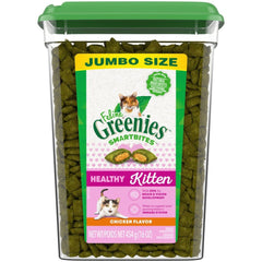 Greenies Feline Smart Bites Healthy Kitten Cat Treats Chicken, 1ea/16 oz