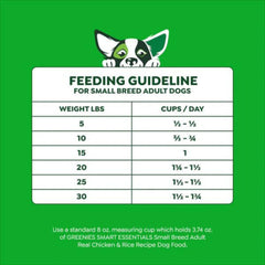 Greenies Smart Essentials Small Breed Dry Dog Food Chicken Rice, 1ea/27 lb