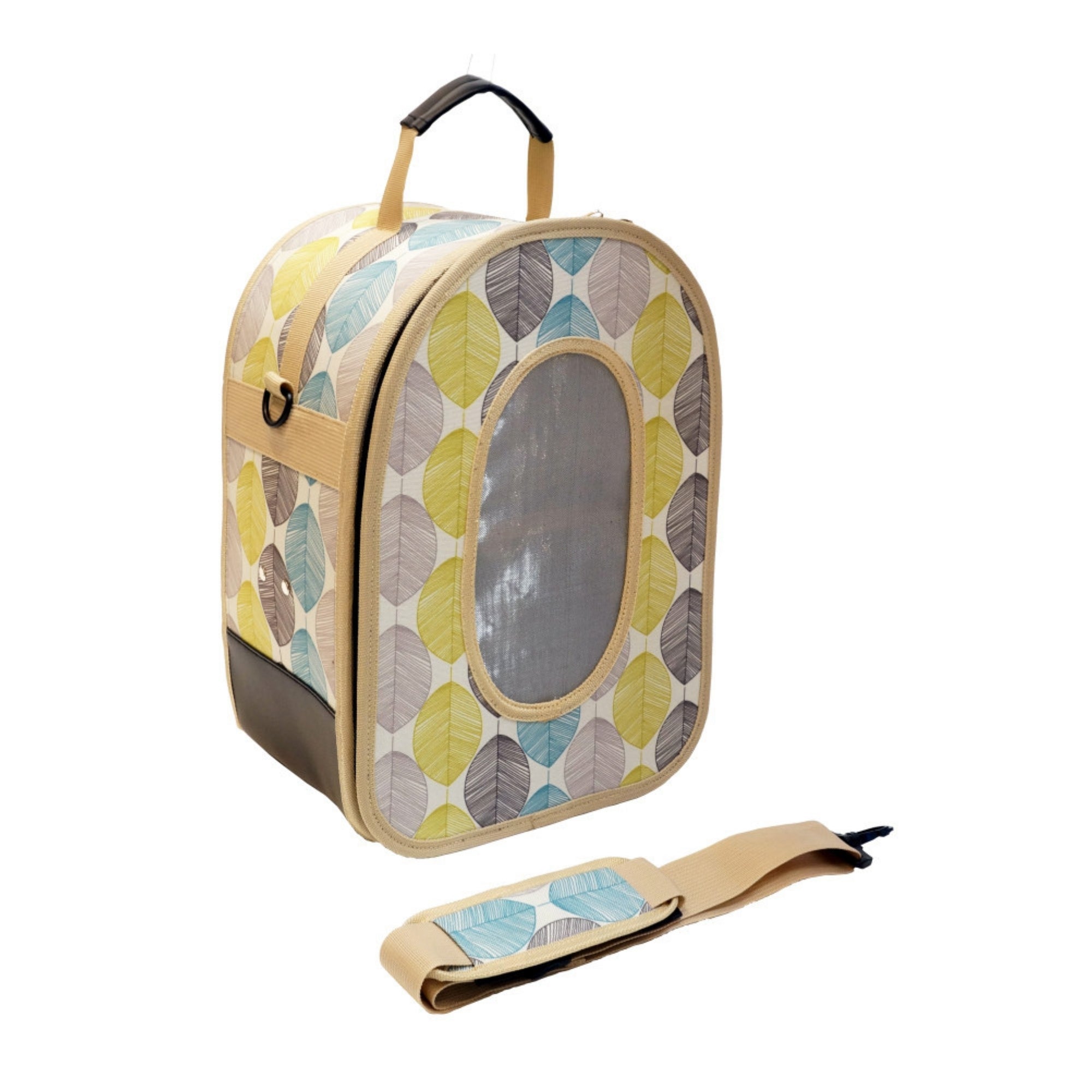 A & E Cages Happy Beaks Soft Sided Voyager Bird Carrier Tan, 1ea/LG