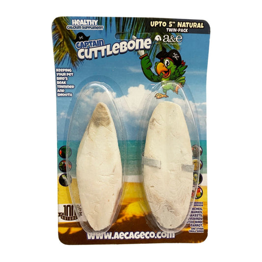 A & E Cages Natural Cuttlebone 1ea/5 in, 2 pk (Pack of 3)