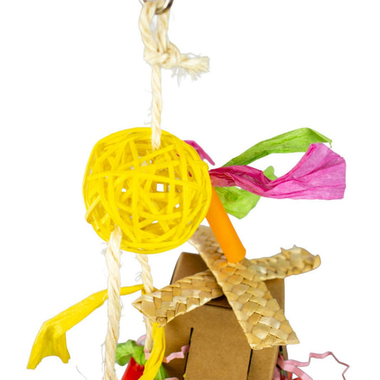 A & E Cages Happy Beaks Confetti Crinkle Cubes Bird Toy 1ea
