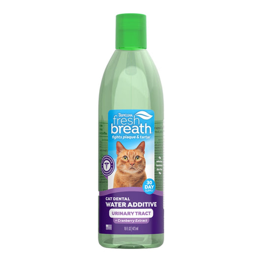 Fresh Breath By Tropiclean Cat Dental Water Additive + Urinary Tract Support 16oz.