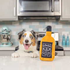 H&K Power Plush Dog Bad Dog Jack's Whisky Small Squeak Crinkle