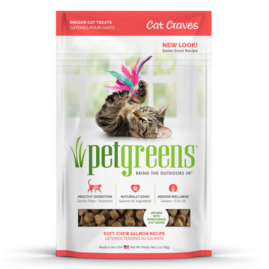 Pet Greens Cat Craves Semi-Moist Cat Soft Treat Salmon 3 oz