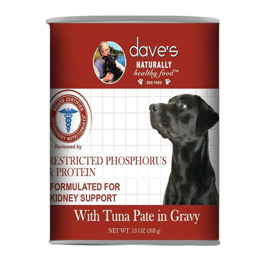 Dave's Pet Food Dog Restricted Phosphorus & Protein Diet Tuna Pate In Gravy 13.2oz. (Case of 12)