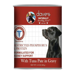 Dave's Pet Food Dog Restricted Phosphorus & Protein Diet Tuna Pate In Gravy 13.2oz. (Case of 12)