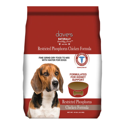 Dave's Pet Food Dog Restricted Phosphorus Diet Chicken Formula Crumble 10Lbs