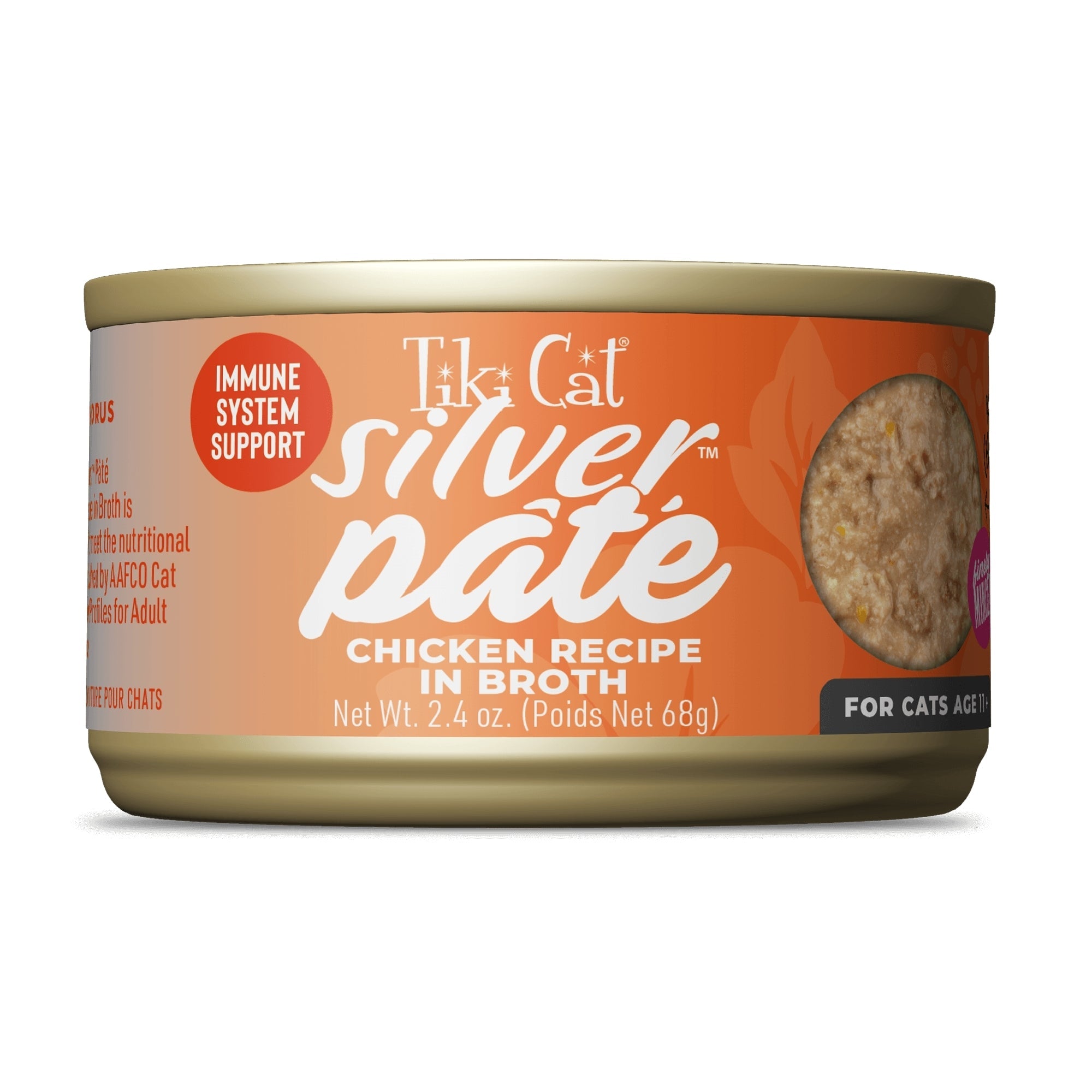 Tiki Pet Cat Silver Pate Chicken 2.4oz. (Case of 12)