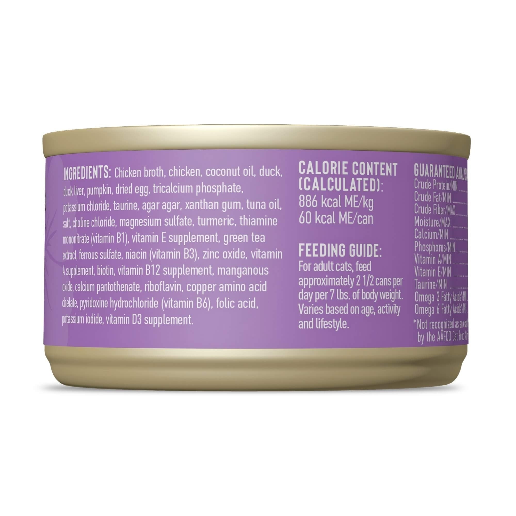 Tiki Pet Cat Silver Pate Chicken, Duck, Duck Liver 2.4oz. (Case of 12)