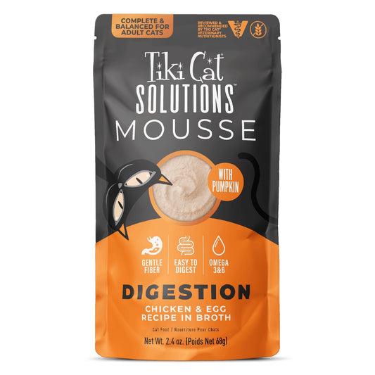 Tiki Pet Cat Solutions Mousse Digestion 2.4oz. (Case of 12)