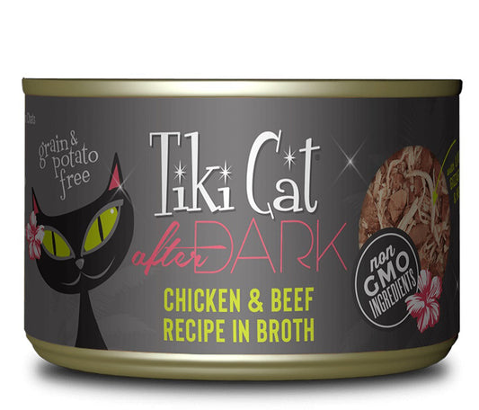 Tiki Pets Cat After Dark Chicken and Beef 5.5oz (Case Of 8)
