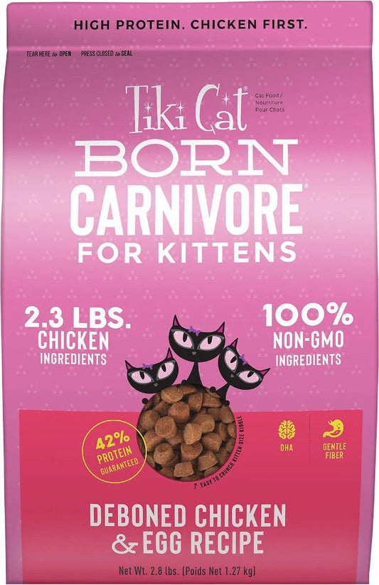 TIKI PET CAT CARNIVORE KITTEN GRAIN FREE CHICKEN and EGGS 2.8LB Default Title
