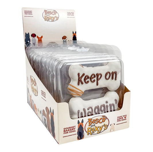Bosco & Roxy's Dog Prepackaged Keep On Waggin' Bones Cookies In Merch - 2 Pack
