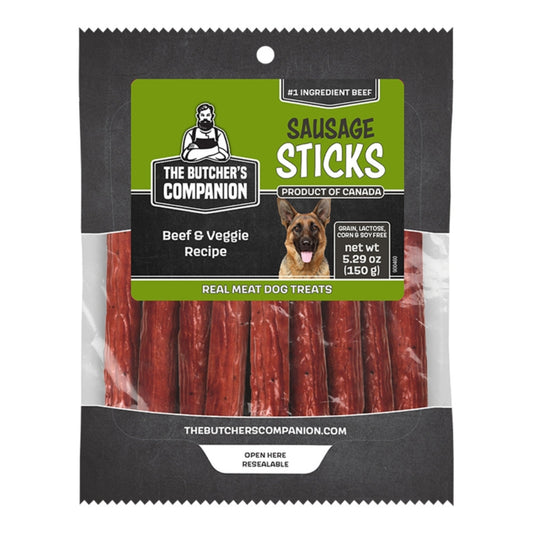 Butcher's Companion Dog Beef & Veg Sausage Sticks 5.29oz.