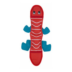 Outward Hound Fire Biterz Lizard 2 Squeakers Dog Toy Red