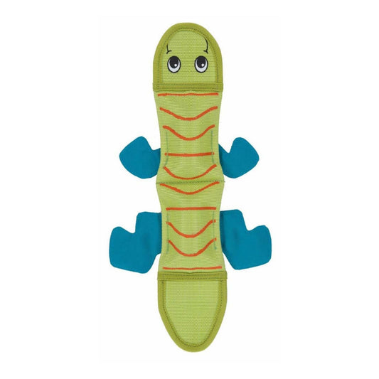 Outward Hound Fire Biterz Lizard 2 Squeakers Dog Toy Green