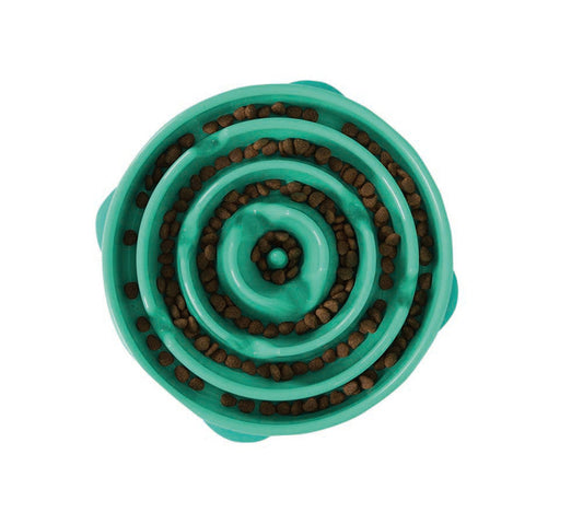 Outward Hound Fun Feeder Slo-Bowl Drop Turquoise Large