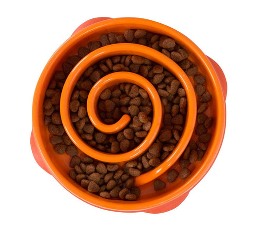 Outward Hound Fun Feeder Slo-Dog Bowl Orange Small