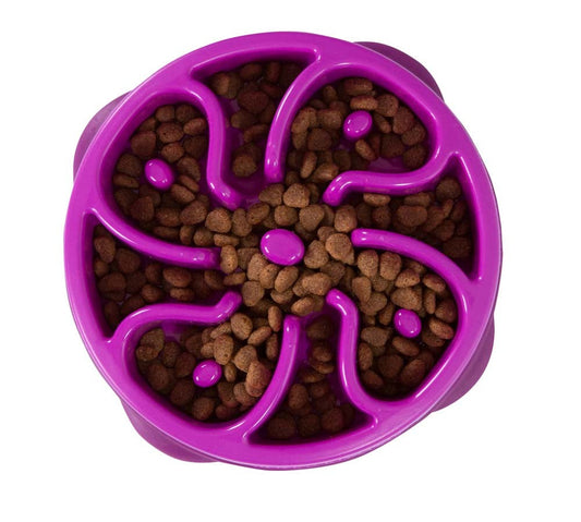 Outward Hound Fun Feeder Slo-Dog Bowl Purple Small