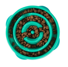 Outward Hound Fun Feeder Slo-Dog Bowl Turquoise Mini