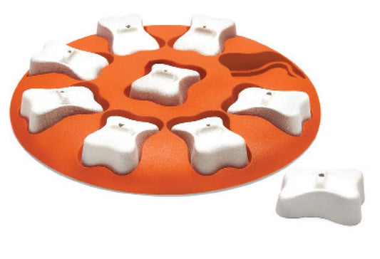 Nina Ottosson Smart Interactive Dog Toy Orange, White 10.63 In