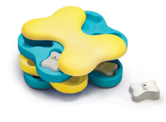 Nina Ottosson Tornado Interactive Dog Toy Blue; Yellow Large 11 in