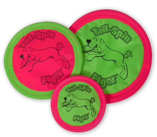 Booda Tail Spin Flyer Dog Toy Multi-Color 7 In