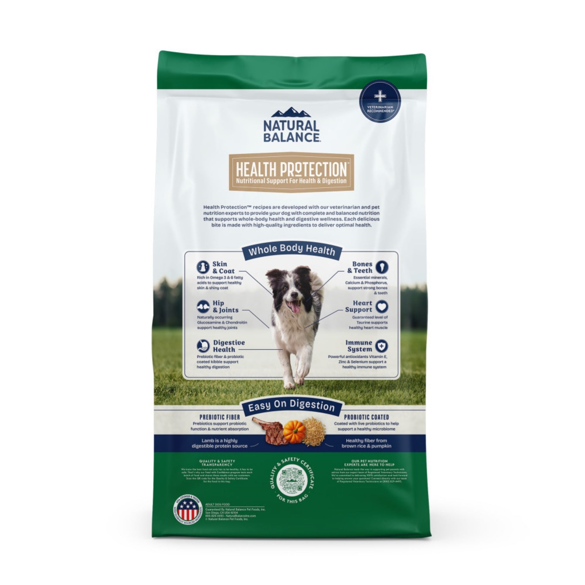 Natural Balance Pet Foods Health Protection Dry Dog Food Lamb, Rice Pumpkin, 1ea/4 lb