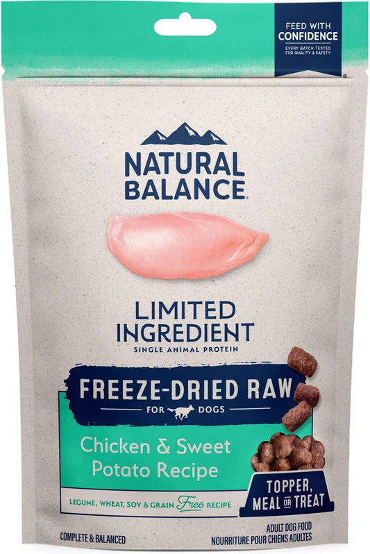 Natural Balance Pet Foods L.I.D. Freeze Dried Raw Dog Food Chicken & Sweet Potato 6oz