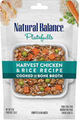Natural Balance Platefulls Harvest Chicken & Rice Recipe Dog Food 12ct/9oz pouch