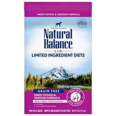 Natural Balance L.I.D Sweet Potato and Venison Adult Dry Dog Food 4lb