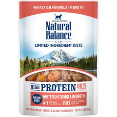 Natural Balance Pet Foods L.I.D. High Protein Wet Cat Food Pouch Whitefish 2.5oz